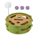 thumbnail image 1 of Juguetes de rompecabezas interactivos para gatos Unique Bargains para interiores, caja de laberinto de fieltro, juguetes para gatos, estimulación mental y entretenimiento, círculo verde, 1 set, 1 of 7