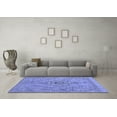 thumbnail image 3 of Ahgly Company Machine Washable Indoor Rectangle Abstract Blue Modern Area Rugs, 2' x 4', 3 of 4