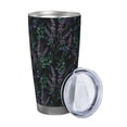 thumbnail image 2 of Susaid Lavender Flowers Print 20oz Car Cup,Insulated Coffee Cup Fully Spill Proof Travel Coffee Mug, Stainless Steel Tumbler for Work Home Outdoor Car-Straw Three-piece Set, 2 of 8