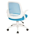 thumbnail image 3 of Scranton & Co Blue Mesh Office Chair with White Frame and Flip Arms, 3 of 4