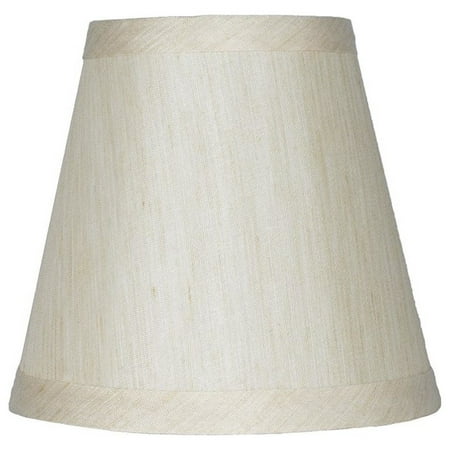 Cream Rectangular Shade - Urbanest Cream Faux Silk Chandelier Lamp Shade, 3x5x4.5