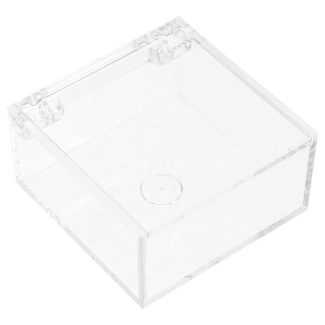 SHISUYAN Clear Acrylic Box with Lid Transparent Mini Display Case for Small Items Jewelry Collectibles Multi-Purpose Square Container for Home or Office Use