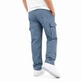 thumbnail image 3 of JAJAHO Boys Girls Camo Cargo Pants Back To School Clothes Casual Drawstring Relaxed Fit Straight Leg Pants 5-16Y, 3 of 4