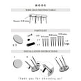 thumbnail image 3 of White Oval Coffee Table with 3-Rod Metal Legs, Coffee Table with Silver Side Details, Modern Round Coffee Table for Living Room,Accent table,Center Table for Living Room,Center Table for Living Room, 3 of 3