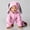Pink, variant on Baby Fleec𝖾 Jumpsuit Girl Boy Bun𝗇y Snowsuit Ra𝖻bit Ears Hood Jumpsuit Winter 𝖱omper Zipper Toddler Kids Snowsuit Coverall Pajamas Sleepwear Warm 𝖢overalls