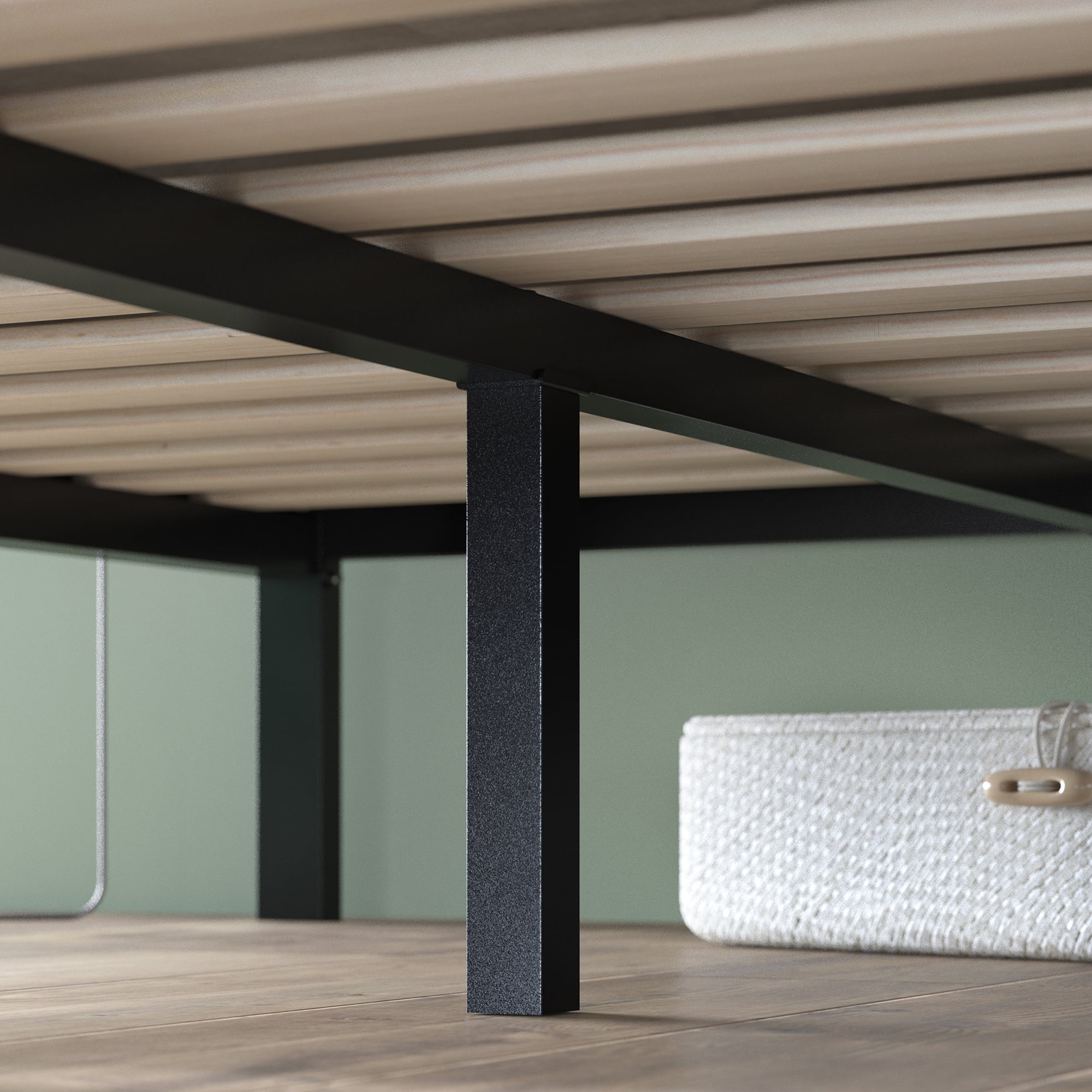 Zinus Mia 38" Metal Platform Bed Frame with Headboard, King