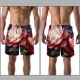 thumbnail image 3 of luoweisi Men's Beach Shorts Quick Dry Swim Trunks with Mesh Lining Peony M, 3 of 5