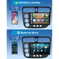 thumbnail image 3 of Zcargel 9in Android 13 Car Stereo Radio for Civic 2000-2005, Head Unit with Wireless CarPlay Android Auto, Mirror Link, GPS Navigation, FM/RDS, SWC, Bluetooth, 2+32GB, 3 of 12