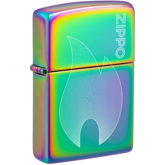 Zippo Lighter - Custom Message Engrave Zippo Flame, Engraved Multi-Color 48978