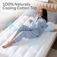 thumbnail image 3 of Niagara Sleep Solution Cloud-Like Twin Mattress Topper - 100% Cotton Top Mattress Pad for Back Pain Relief - Breathable & Naturally Cooling for Hot Sleepers, White, 3 of 8