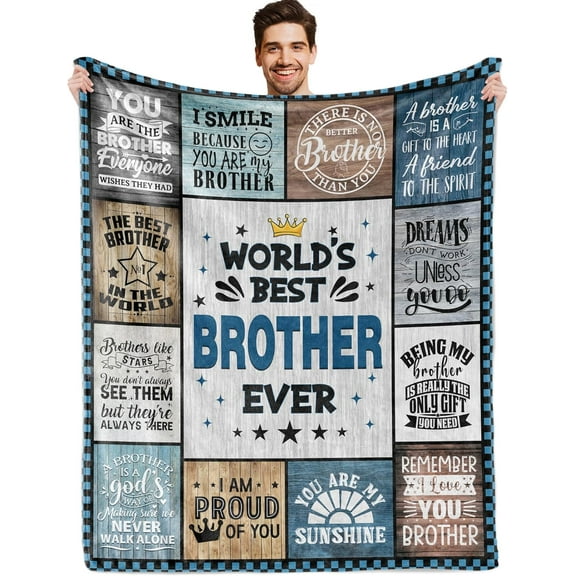 Gifts for Brother Adult, Birthday Gifts for Brother from Brother Sister, Gifts for My Brother, Brother GIFS for Fathers Day Christmas, Brother Blanket 60X50”