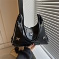 thumbnail image 4 of Bolso de hombro de piel suave de gran capacidad con textura de moda para mujer, bolso de mano para otoño e invierno, 4 of 6
