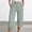 Silver#501, variant on Bovemsi 2025 Women's High Waist Bubble Textured Linen 3/4 Cropped Trousers - Lightweight Summer Pants with Pockets, Beige, L