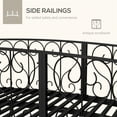 thumbnail image 4 of Outsunny 7' Arch Garden Bridge with Side Railings, Decorative Metal Arc Footbridge, Black, 4 of 10