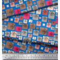thumbnail image 3 of Soimoi Rayon Fabric Artistic Flower & Square Geometric Fabric Prints By Yard 56 Inch Wide, 3 of 3
