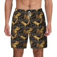 thumbnail image 3 of Uemuo Squirrel Gathering Nuts Pattern Mens Swim Trunks Quick Dry Board Shorts with Mesh Lining, Stretch Beach Shorts Quick Dry No-Chafing Board Shorts-X-Large, 3 of 9