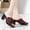 Wine, variant on ComfortableOrthopedic Sandals for Women Fishmouth Wedges High-heeled Shoes Platform Chunky Heels Mules Open Toe High Heeled Sandals Slip On Slides Dress Shoes