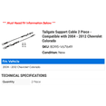 thumbnail image 2 of Tailgate Support Cable 2 Piece - Compatible with 2004 - 2012 Chevy Colorado 2005 2006 2007 2008 2009 2010 2011, 2 of 2