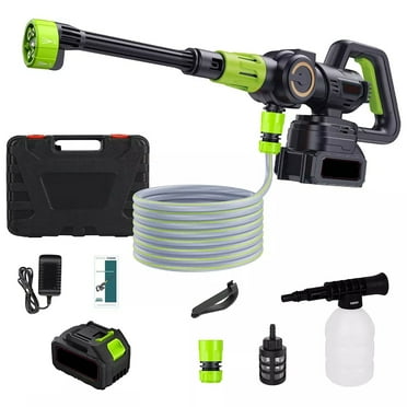 Pecham Cordless Pressure Washer, 970 PSI Portable Car Washer with Rechargeable 15000mAh Battery, High Power Handheld Washer with 6-in-1 Nozzle for Cars, Fences, Patio, Bikes Cleaning