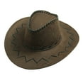 thumbnail image 5 of Windfall Men's Women's Fashion Cowboy Cap Solid Color Wide Brim Hat for Fancy Dress Party, 5 of 6