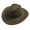 Coffee, variant on Windfall Men's Women's Fashion Cowboy Cap Solid Color Wide Brim Hat for Fancy Dress Party