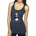 thumbnail image 1 of Wild Bobby Jesus: Ill Be Back Inspirational/Christian Women Tri-Blend Racerback Tank Top, Vintage Navy, Small, 1 of 5