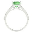 thumbnail image 4 of Solitaire with Accents Engagement Ring for Women - 2.3ct Simulated Green Diamond in 14K White Gold Promise Ring, 4 of 6