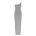 thumbnail image 5 of JUNWELL une Robe d'Épaule pour les Femmes Sexy Robe Longue Froncée Sans Manches Fendue Solide Été Flowy Parti Club Robe de Cheville, 5 of 5