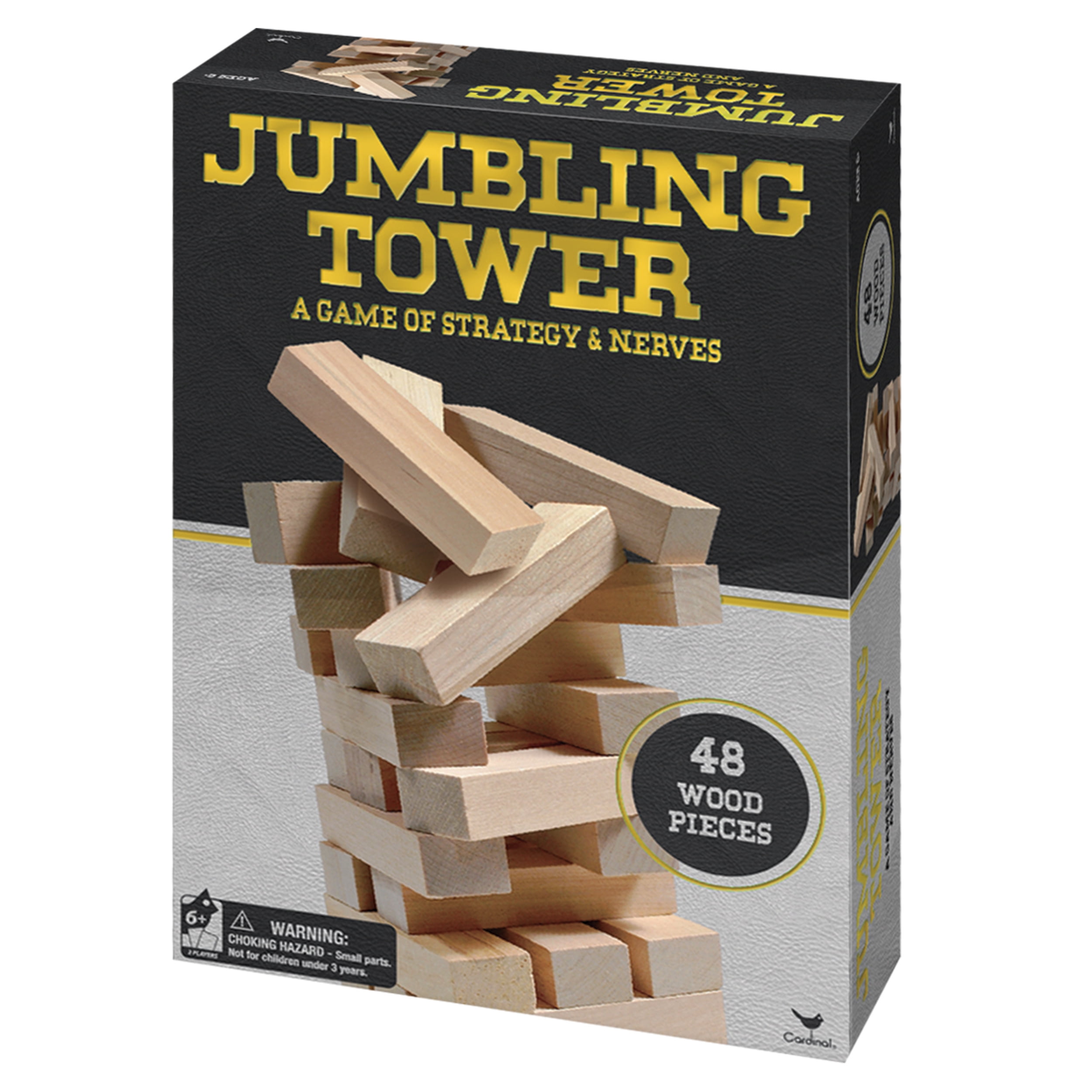 48 Wood Pieces Jumbling Tower, A Game of Strategy and Nerves