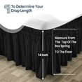 thumbnail image 3 of SGI Bedding 14 Inch Wrap Around Bedskirt | Microfiber Wrap Around Bed Skirt | Fade-Resistant, Wrinkle-free, Anti-static, Decorative, Extra Storage Space, Clutter-Free | Family King, Black, 3 of 8
