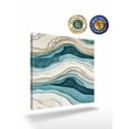 thumbnail image 2 of Teal Green Canvas Wall Art, Beige Gradient Wave Lines Abstract Ombre Art Framed Wall Decor Modern Artwork Prints Painting for Living Room, Bedroom, Kitchen & Cafe Decor 8x8 Inch, 2 of 9