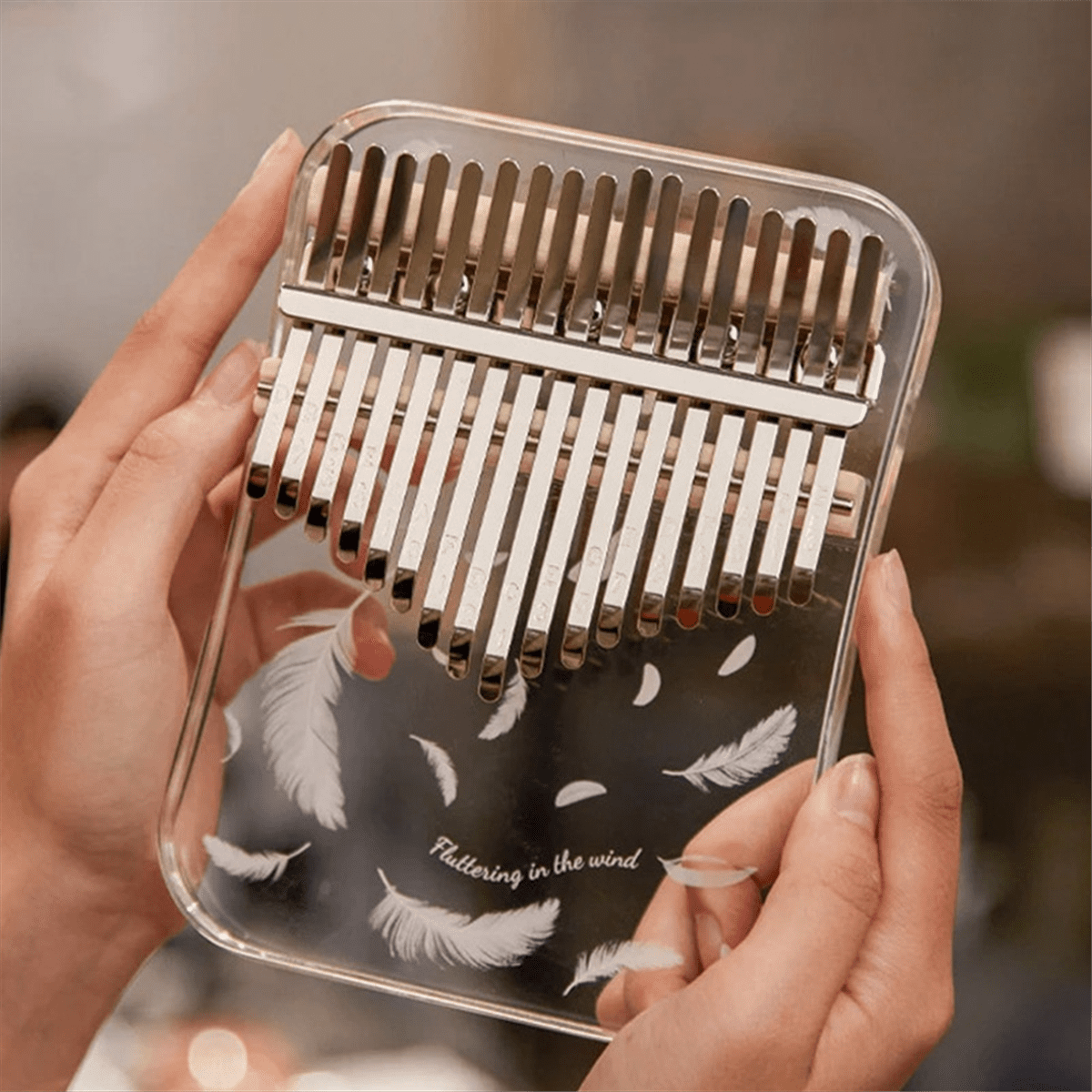 Kalimba 17 Key Professional Thumb Piano Acrylic Kalimba Thumb Piano Keyboard Musical Instrument