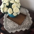 thumbnail image 3 of Tablecloths Crochet Square Table Cover Christmas Lace Table Covering Doilies for Furniture DéCor Beige Color 15.7Inch, 3 of 4