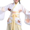 thumbnail image 5 of Piuwrlz Back to School Dresses Girls Uniform Preppy Dress Comfortable Lapel Collar A-Line Princess Skirts White Size 12-13 Years, 5 of 6