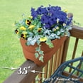Group Bloomers Railing Planter with Drainage Holes 24" Weatherproof