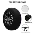 thumbnail image 2 of Logiee Purple Bubble Abstract Art Print Spare Tire Cover, Universal Wheel Protectors,Waterproof Dust-Proof UV Sun Wheel Tire Cover,Fit for SUV, RV, Travel Trailer, Truck-14 inch, 2 of 6