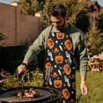 thumbnail image 3 of Musical Halloween Icons Pattern Apron-Garden Aprons for Women with Pockets-Cotton Linen Waterproof Kitchen Cooking Gardening Aprons Adjustable for Kitchen,Cooking,BBQ and Salon 33"x27", 3 of 7