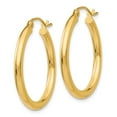 thumbnail image 2 of 14K Yellow Gold Earring Hoop Women'S 25 mm Polished 2.5Mm Tube Earrings, 2 of 4