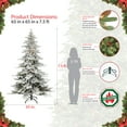 thumbnail image 4 of Pre-Lit 7.5' Flocked Utah Fir Artificial Christmas Tree with 500 Lights, Green, 4 of 6