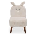 thumbnail image 4 of Michael Amini Faux Fur Bunny Accent Chair in Ivory and Capri Wood, 4 of 9