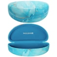 thumbnail image 1 of Estuche rígido para gafas de sol molshine Azul Mármol en cuero PU, 1 of 6