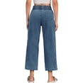 thumbnail image 5 of Elastic High Waist Women Wide Leg Loose Denim Pants Ankle Jeans, 5 of 6
