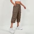 thumbnail image 4 of Resicozy Womens Capris with Pockets Loose Fit Casual Capri Pants Dressy Lightweight Ladies Baggy Cargo Pants for Hiking Coffee M, 4 of 7