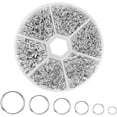 thumbnail image 1 of shiyou-880 Pcs Jump Rings Jewelry Making Supplies Jump Ring Jewelry Repair Kit Jewelry Findings Kit Necklace Making Kit for Jewelry Making Supplies Findings and Necklace Repair, 1 of 4