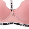thumbnail image 5 of EaskTriop Wireless Bras for Women - Seamless Ribbed Push Up Bralette No Underwire Supportive Everyday Comfort T-Shirt Bra Letter Print, 5 of 6