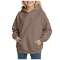 thumbnail image 3 of Fleece Lined Sweaters for Girls Clothing 4-16 Kids Hoodie Sweatshirt Midweight Long Sleeve Pullover Boys Girls Tops Clothes for Toddlers(Age 2-14), 3 of 6