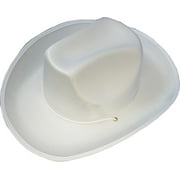 White Cowboy Hat (Plain, 1ct) Novelty Costume Accessory