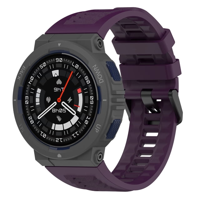 Hearth & Gear Silicone Sports Sweat Proof Solid Color Watch Band With Convenient Adjustment And Wide Compatibility Compatible With Smartwatch Features: Large Face Digital for Men Automatic Watch