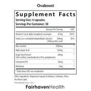 FertilAid for Women, OvaBoost, FertileCM TTC Boost Bundle: Vitex, Myo-Inositol, L-Arginine, Essential Vitamins, Minerals & More - Natural Fertility Support - 1 Month Supply