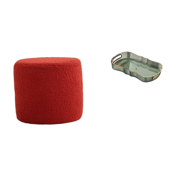 Escabel,Reposapiés pequeño,taburete otomano,sofá,taburete de té,Reposapiés Cubo Taburete Taburete para Dormitorio Baño,Bandeja de almacenamiento,Bandeja rectangular para servir,bandeja